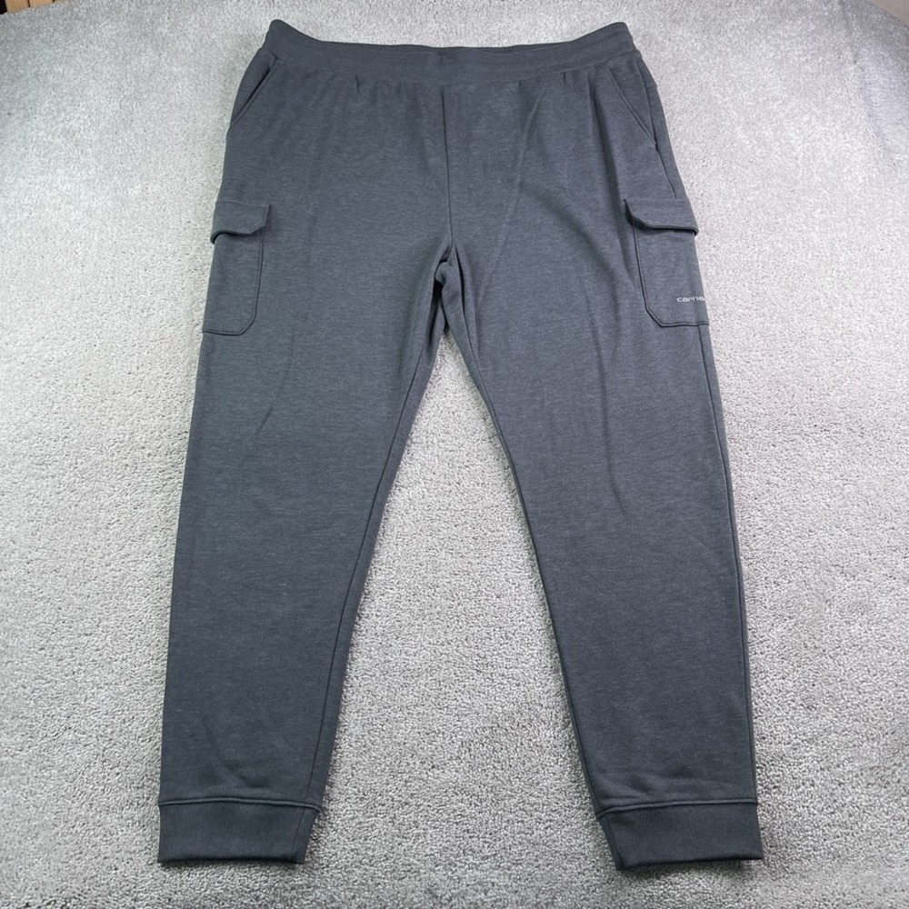 Carhartt Pants Mens XL Grey Relaxed Force Cargo Fleece Joggers Sweatpants